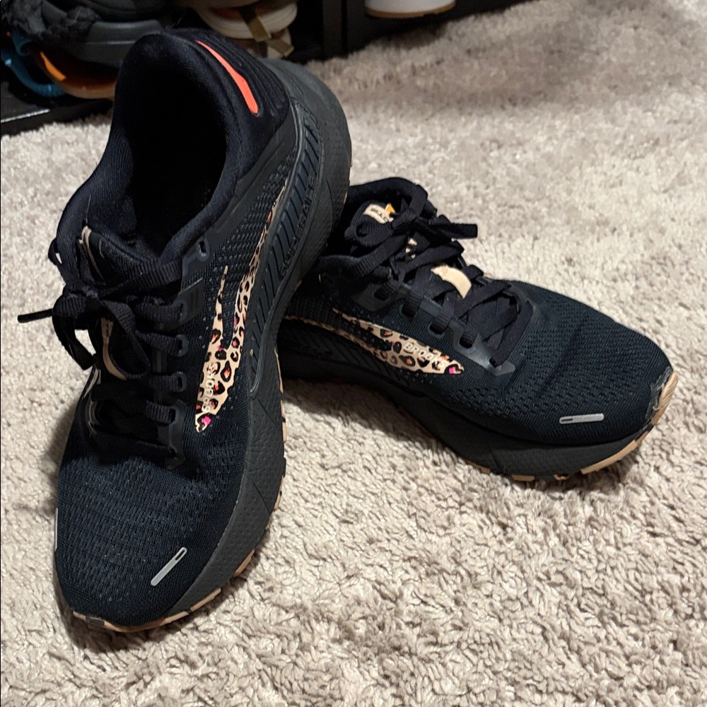 Brooks Black and Leopard Women's Running Shoes